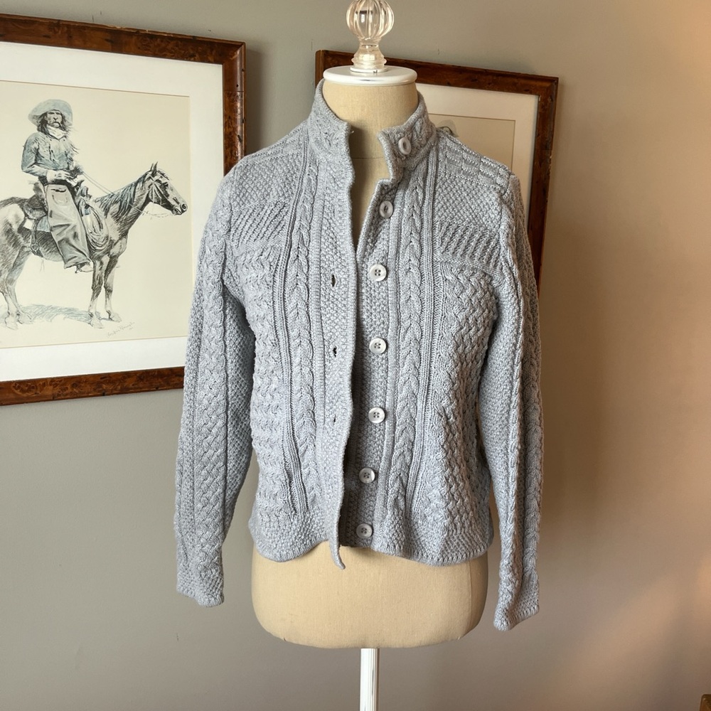 L.L. Bean Light Gray Knit Sweater